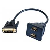 Cordon splitter 1 DVI-D M vers 2 HDMI F - 0.3m