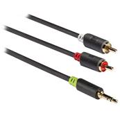 Cordon HQ Jack 3.5mm stéréo vers 2 RCA M/M - 1.8m