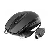 Souris optique noire connectique USB + adaptateur PS/2