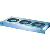 Ventilation 19" 1U 230V alu 3mm 3 ventilateurs