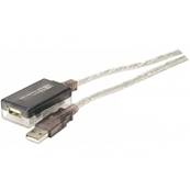 Rallonge amplifiée USB 2.0 (480 Mbps) type A M/F (max 36m) - 12m