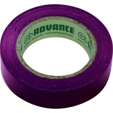 10 rubans isolant électrique Advance AT7 15 mm x 10 m violet