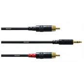 Cordon Jack 3.5mm stéréo vers 2 RCA or M/M REAN - 1.5m