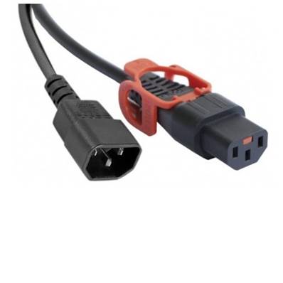 Rallonge secteur HO5VVF 3x1mm² IEC C14 / IEC C13 verrouillage 2m