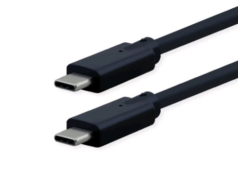 Cordon USB3.2 Gen2  (10 Gbps) type C vers C M/M (100W) noir -3 m 