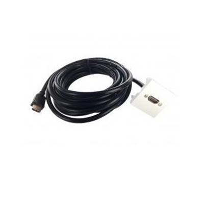 Plastron 45x45 HDMI 1.4 F / cordon M 15m