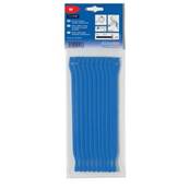 10 colliers en textile TEXTIE M 200 x 12.5 mm bleu