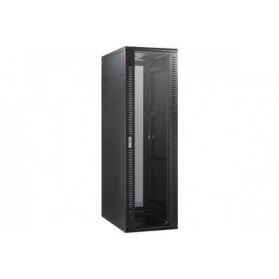 Baie serveur 19" 26U 600x1000 noire porte AV/AR perforée 71kg