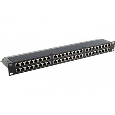 Panneau de brassage 19" 1U RJ45 cat.6 STP 48 ports noir