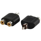 Adaptateur RCA mâle/2xRCA femelle