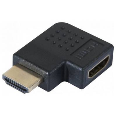 Adaptateur HDMI A mâle/femelle coudé à plat 270° vers la droite