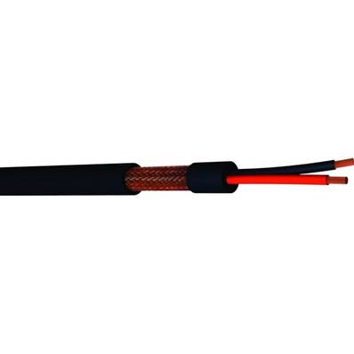 MIC222 Câble micro 2x0.22mm² tresse cuivre rouge PVC noir Ø 5,00mm