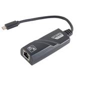 Adaptateur USB-C 3.0 vers RJ45 Gigabit 10/100/1000 Noir