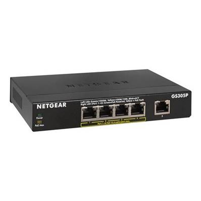 Netgear GS305P -Switch 5 ports 10/100/1000 RJ45 dont 4 ports POE