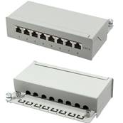 Panneau 8 ports CAT6 blindé à poser ou à fixer