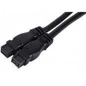 Cordon FireWire 800 Mbps 9M/9M Beta noir - 1.8m