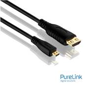 Cordon HDMI/micro HDMI High Speed Ethernet M/M souple- AWG28 -4K-1m