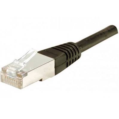 Cordon RJ45 cat.6a F/UTP 500 MHz noir 0.3m