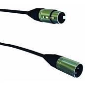 Cordon XLR Neutrik 3 pts M/F câble Viper noir - 30m