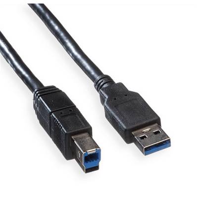 Câble USB 3.2 Gen 1 (5 Gbits/s ) Type A vers B mâle/mâle noir - 3.0m 