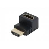 Adaptateur HDMI A mâle/femelle coudé 90° vers le bas