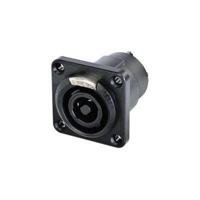 NLT4FPXX-BAG Embase Speakon 4 pts femelle corps métal noir