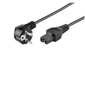 Cordon secteur 10A-250V - HO5VVF 3x1mm² CEE7/7 / IEC C15 noir 3m