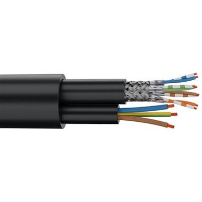 AUDIOLAN6AWPVC : câble composé de 1xCAT6A + 3G2.5 Ø 22mm