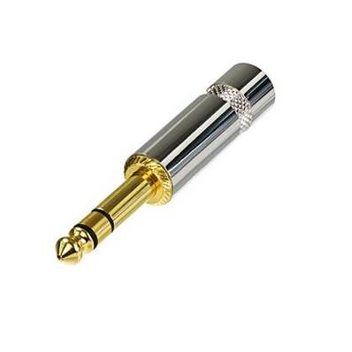 NYS228G Jack 6,35 métal stéréo pour câble 6mm contact or