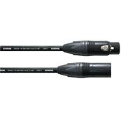 Cordon DMX 2 paires 0.22mm² XLR 5 pts noires M/F NEUTRIK - 10m