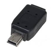 Adaptateur monobloc micro USB B F vers mini USB 5 pts M