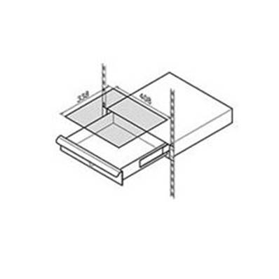 Tablette écritoire pour tiroir 19" prof. 450mm