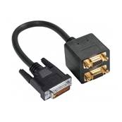 Cordon splitter 1 DVI-A M vers 2 VGA F - 0.3m