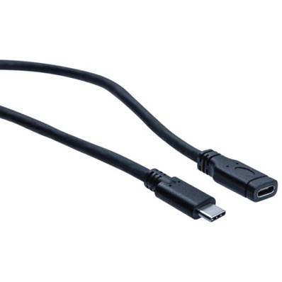 Rallonge USB 3.1 Gen 1 (5 Gbps) type C M/F  noir - 1m 