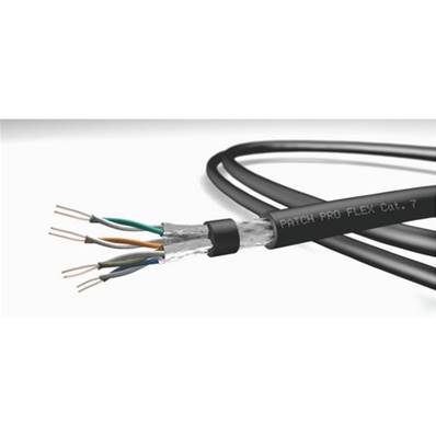 Câble DRAKA PATCHPROFLEX souple cat.7 4P AWG26 S/FTP PUR noir Ø 6,4mm
