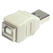 Adaptateur monobloc USB 2.0 type A mâle vers B femelle