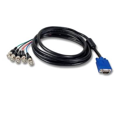 Cordon écran RVB VGA HD15 vers 5 BNC M/M - 1.8m