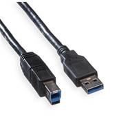 Câble USB 3.2 Gen 1 (5 Gbits/s ) Type A vers B mâle/mâle noir - 1,8m 