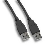 Cordon USB 2.0 Highspeed (480 Mbps) type A M/M noir - 1m