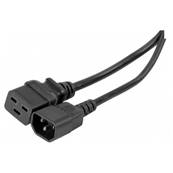 Rallonge secteur HO5VVF 3x1.5mm² IEC C14 / IEC C19 noir 2m