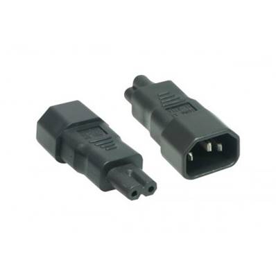 Adaptateur secteur 2.5A IEC C14 mâle/IEC C7 femelle