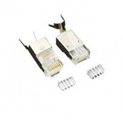 Connecteur à sertir 8P8C RJ45 CAT6A STP peigne séparé monobrin - (x5)