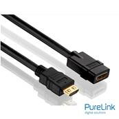 Cordon HDMI High Speed M/F souple- AWG28 -4K- 5m