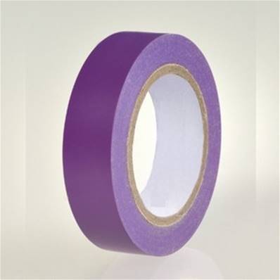 10 rubans isolant électrique 15 mm x 10 m violet