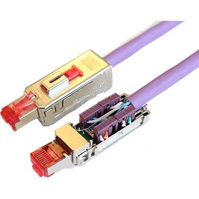 Fiche RJ45 cat.6a multi-applications pour câbles rigides et souples