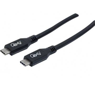 Cordon USB4 (40 Gbps-100W) type C vers C noir- 0.8m