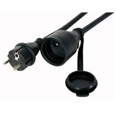 Rallonge secteur HO5RNF 3x2.50mm² M/F noir 15m