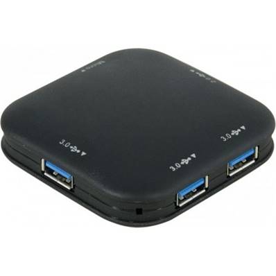 Hub 4 ports USB 3.0 noir  alimentation 5V 3A