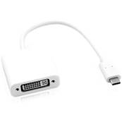 Câble adaptateur USB 3.1 de type C à DVI M/F 0.1m blanc.