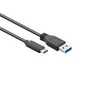 Cordon USB 3.2 Gen 1 (5 Gbps) Type A vers C mâle/mâle noir - 1m